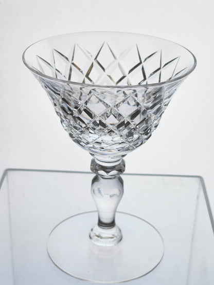 Signed Hawkes ABP Delft Diamond American Brilliant Period hand Cut sherbet