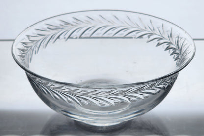 Cut Glass finger bowl hand cut mouth blown