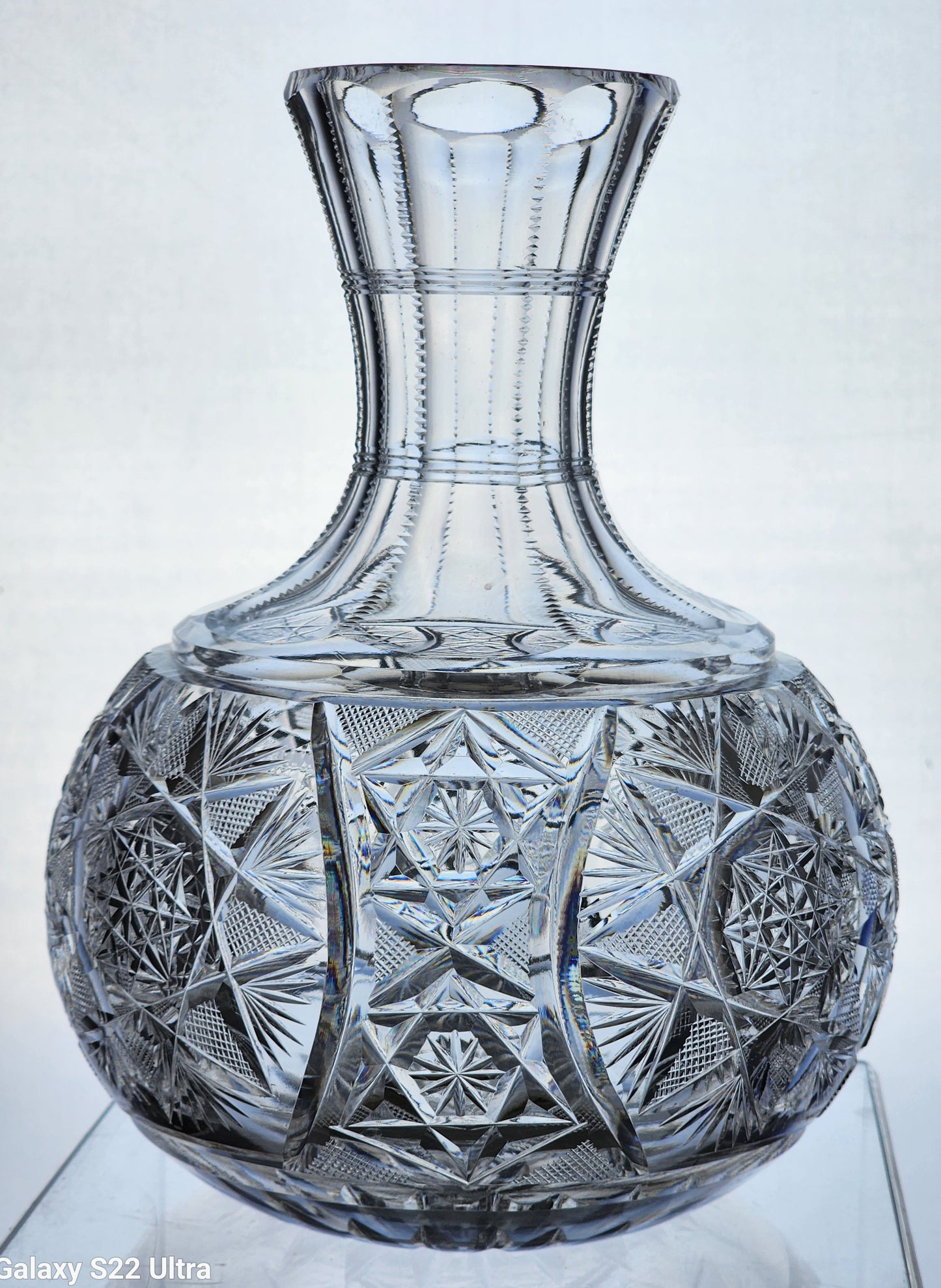 ABP Carafe American Brilliant Period hand Cut Glass EA13