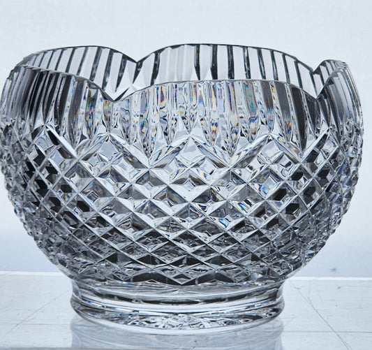 Hand Cut 34% lead crystal bowl signed Tipperary