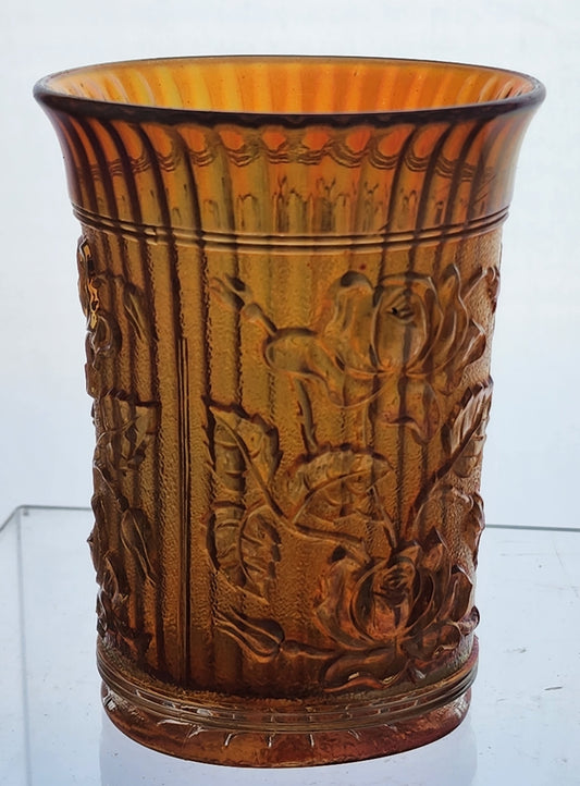 Imperial marigold carnival luster rose tumbler