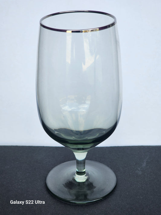 Lenox Green Shadow pattern beverage Platinum band Made in USA CH21