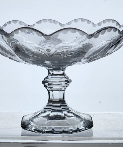 Heisey cut glass compote