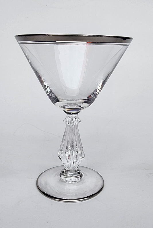 Bryce Platinum band cocktail glass Crystal