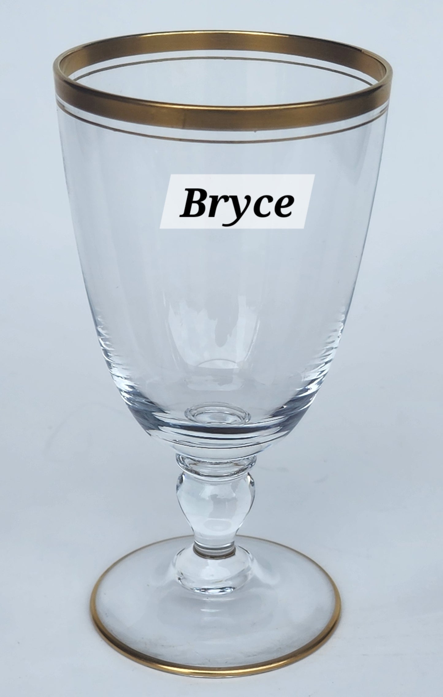 Bryce gold band wine glass Crystal