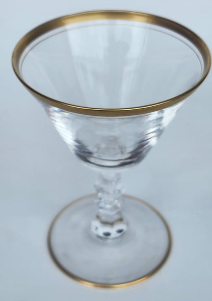 Bryce gold band cocktail glass Crystal