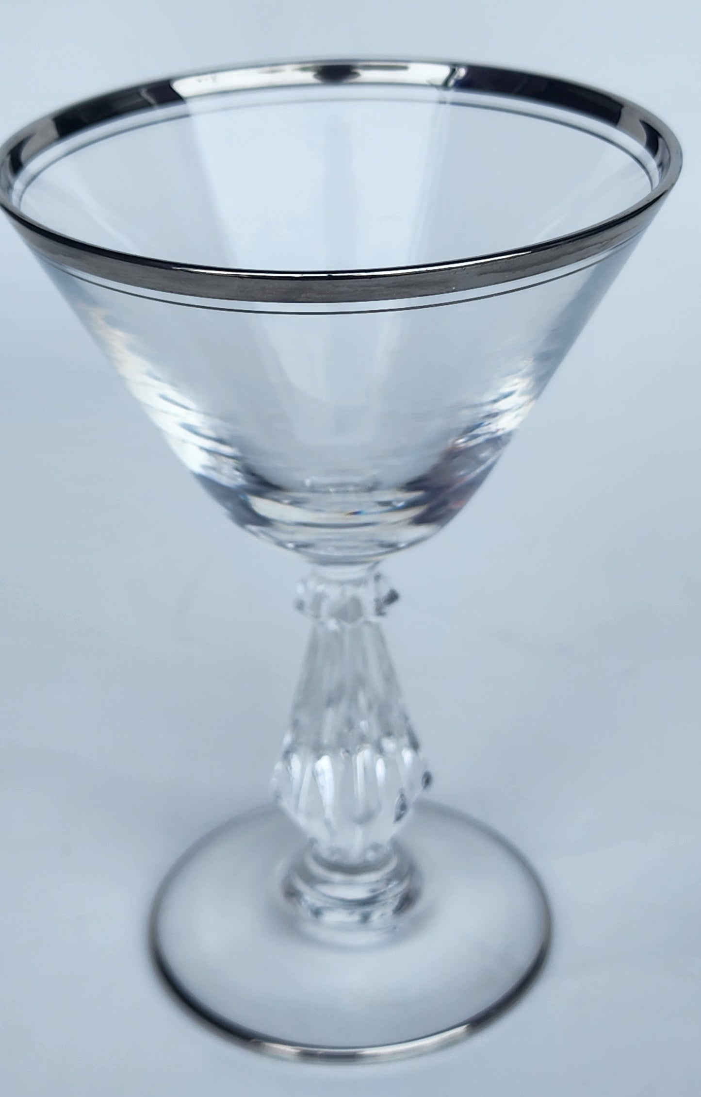 Bryce Platinum band cocktail glass Crystal