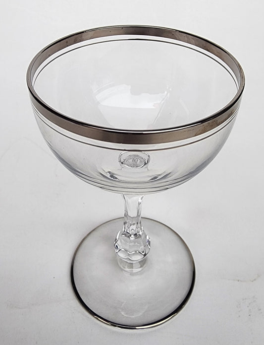 Bryce Exqisite Platinum band cocktail glass Crystal