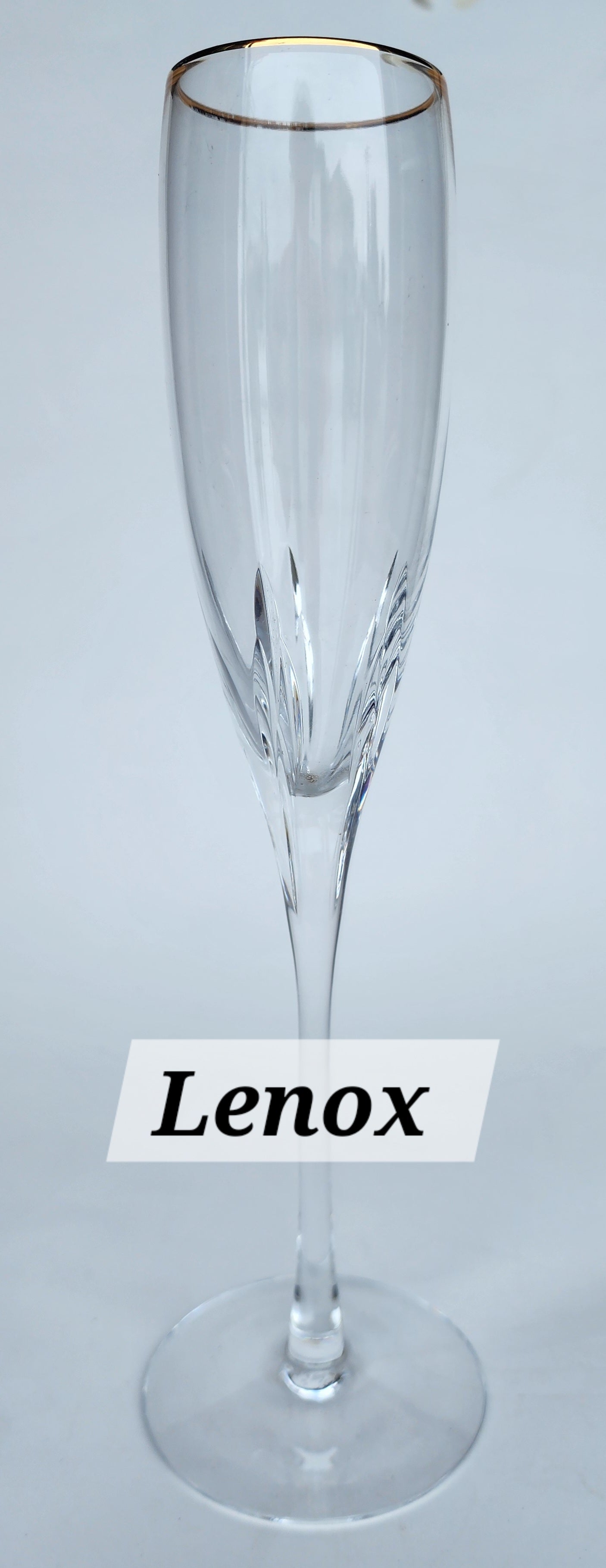 Lenox Cut glass firelight flute Crystal Made in USA