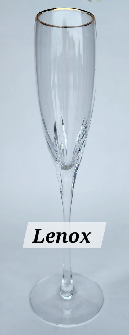Lenox Cut glass firelight flute Crystal Made in USA