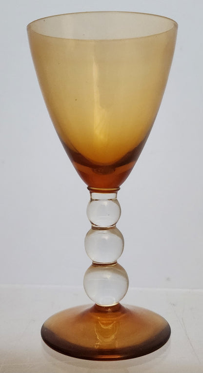 Bryce Aristocrat amber claret wine glass 4 piece