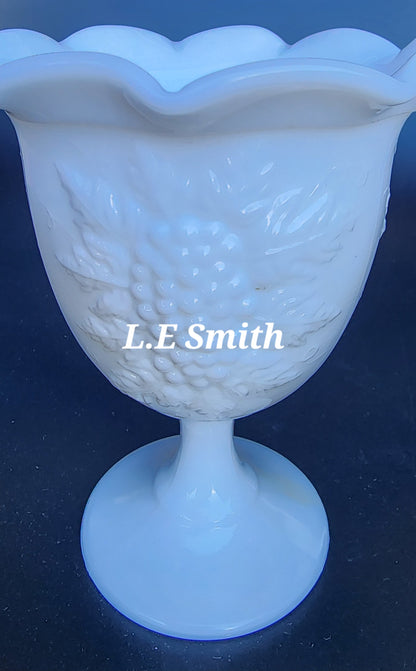 L.E Smith milk Glass compote