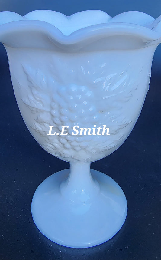 L.E Smith milk Glass compote