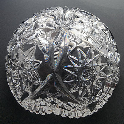 ABP cut glass signed Hawkes bowl American tg112