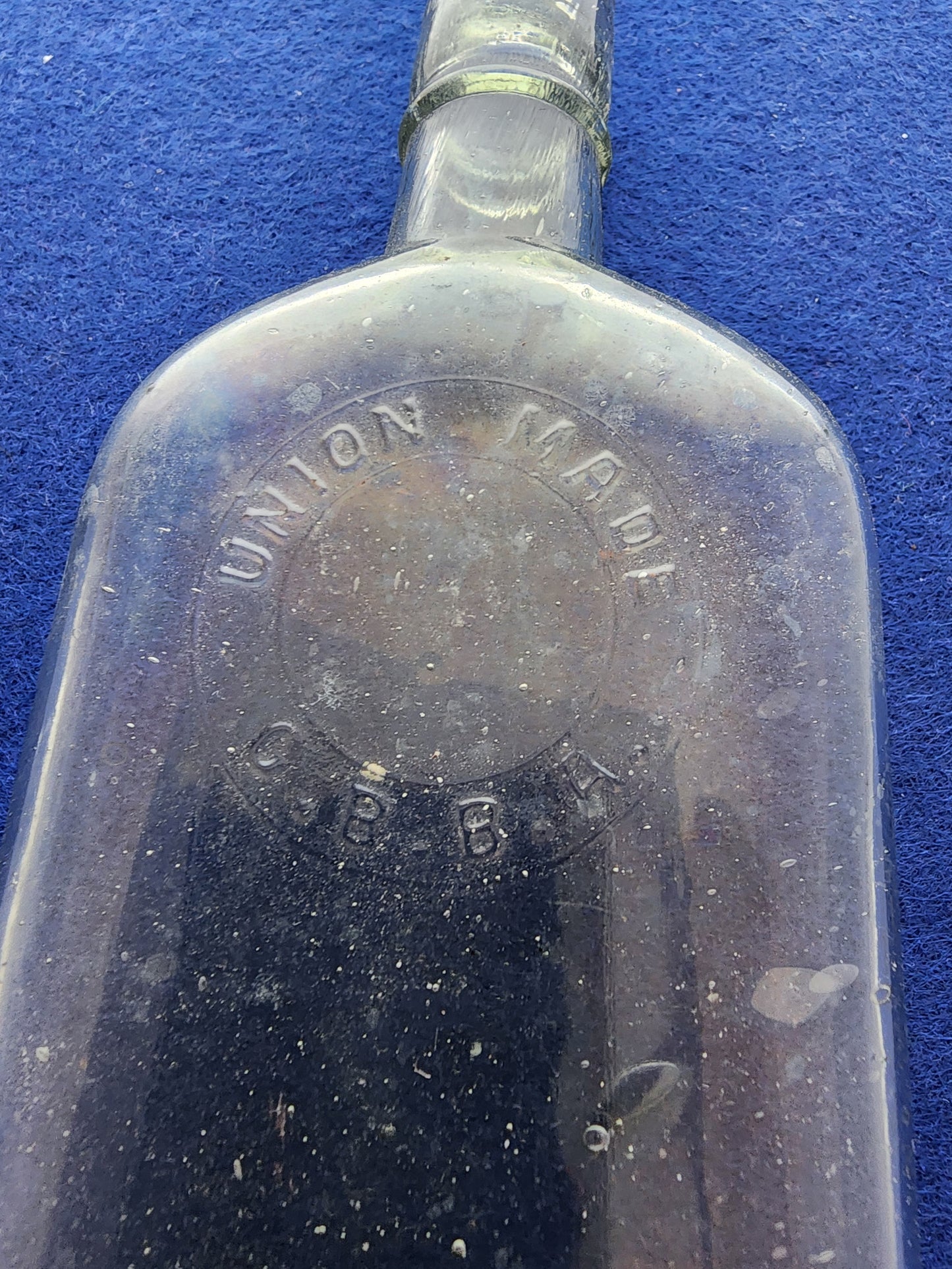 Union made G.B.B.A glass bottle