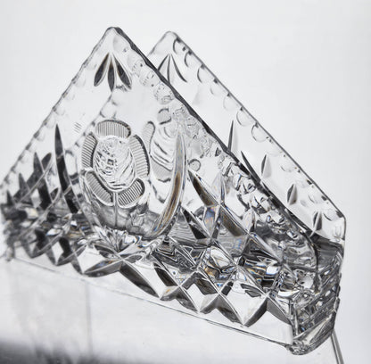 Glass napkin holder crystal
