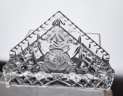 Glass napkin holder crystal