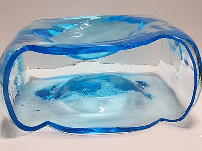 Bryce glass cerulean blue glass whimsey glass vase