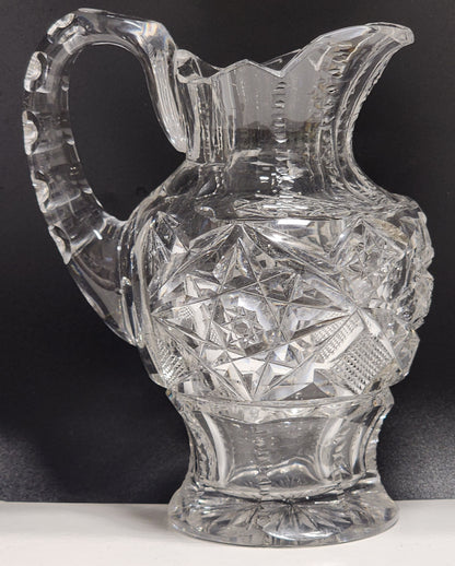ABP cut glass signed Hawkes creamer American