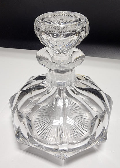 Glass perfume bottle fluted Hawkes?
