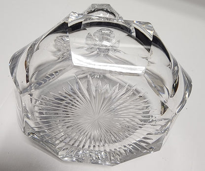 Glass perfume bottle fluted Hawkes?