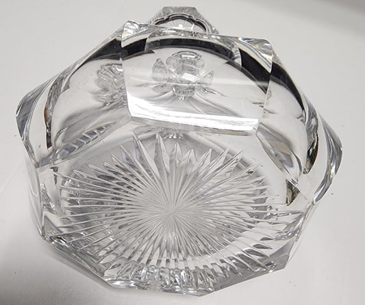 Glass perfume bottle fluted Hawkes?