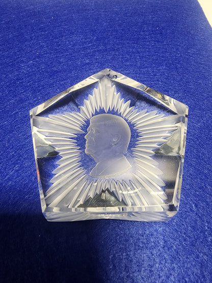 JIMMY Carter paperweight, Star shaped 24% lead crystal limited edition