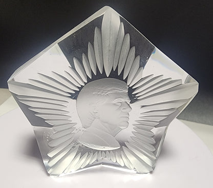 JIMMY Carter paperweight, Star shaped 24% lead crystal limited edition
