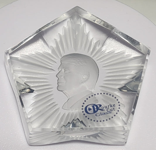 JIMMY Carter paperweight, Star shaped 24% lead crystal limited edition