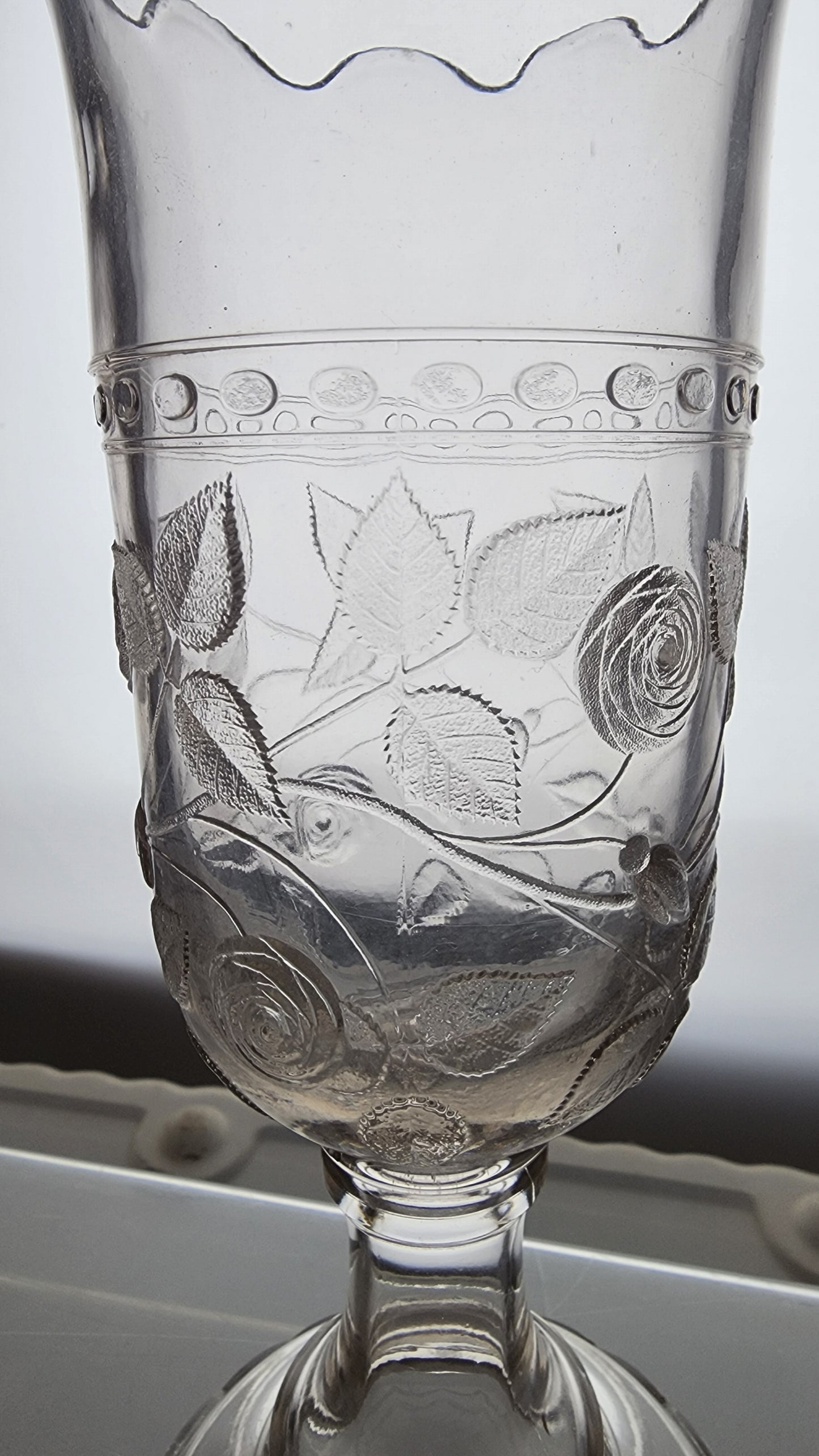 Indiana Glass upright Spooner / celery EPGA