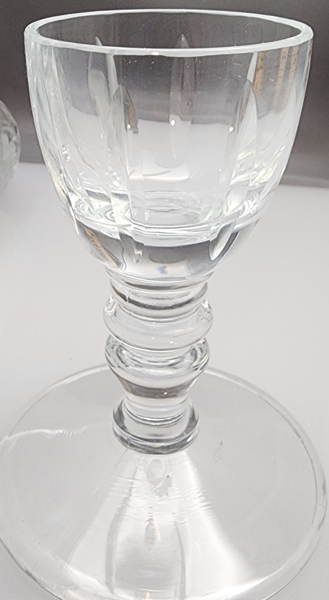 Hand cut glass egg cup