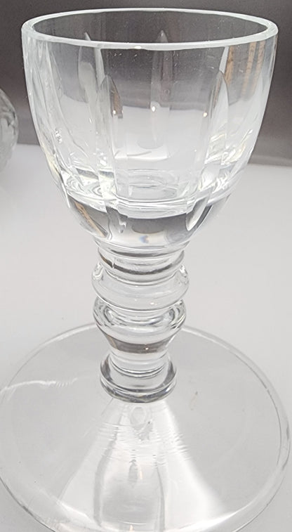 Hand cut glass egg cup