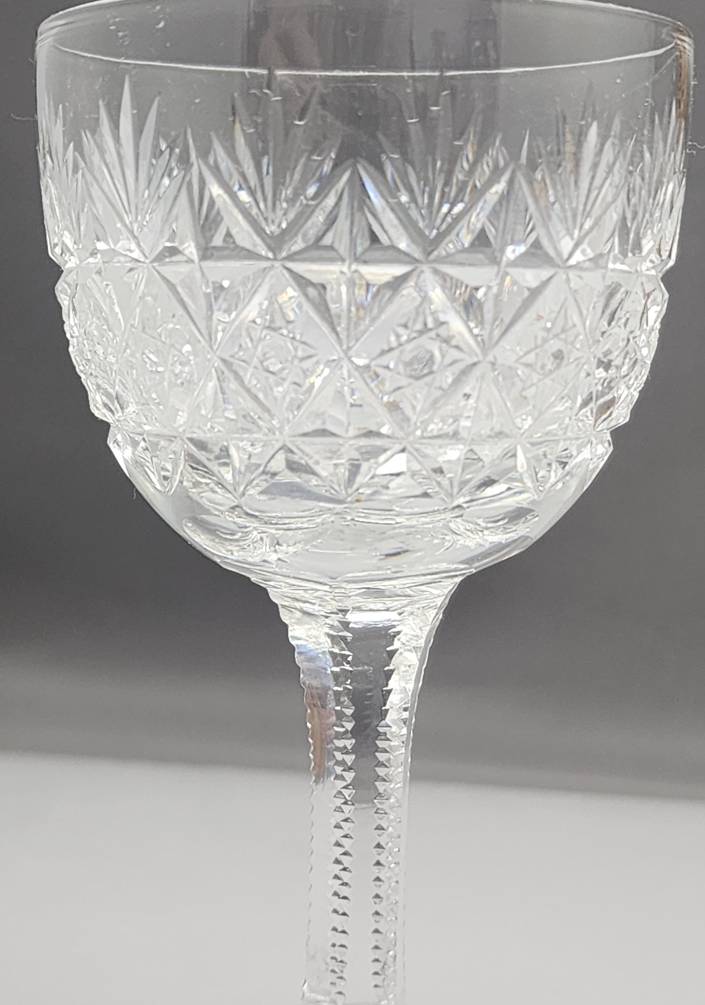 Cut glass Sherry wellington signed WEBB England Pair