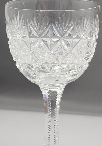 Cut glass Sherry wellington signed WEBB England Pair