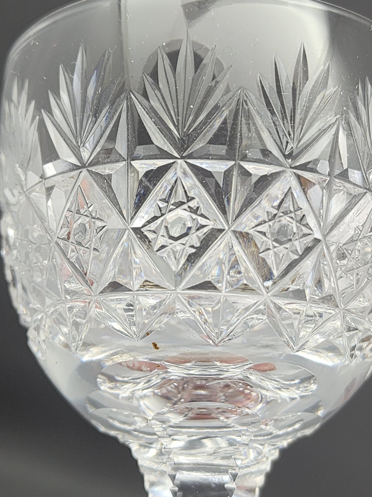 Cut glass Sherry wellington signed WEBB England Pair