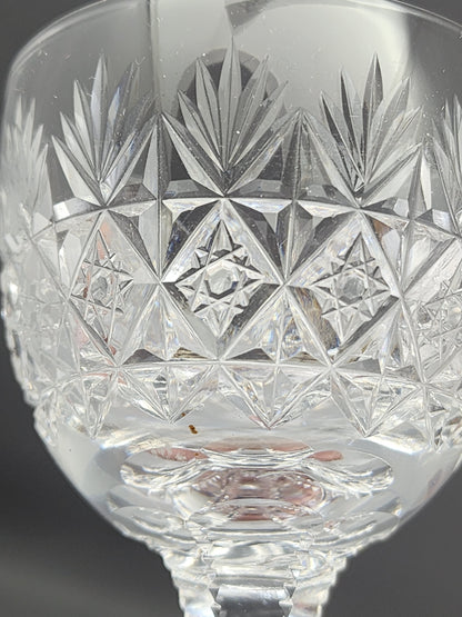 Cut glass Sherry wellington signed WEBB England Pair
