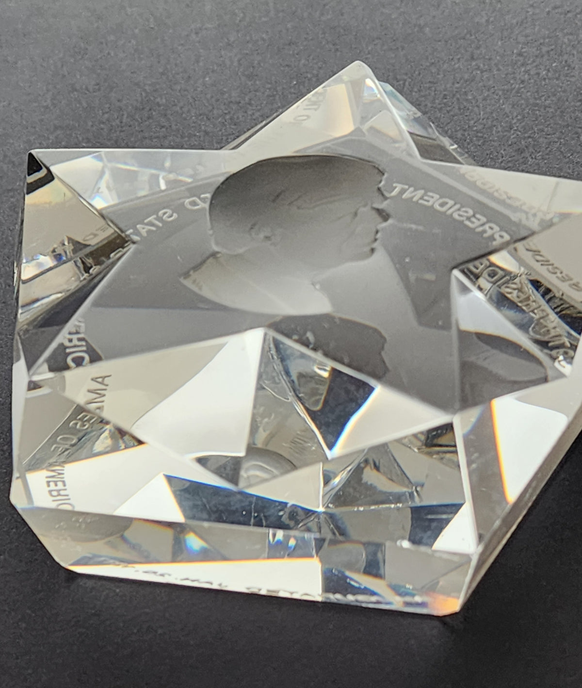 JIMMY Carter 1977  Inauguration paperweight, Star shaped