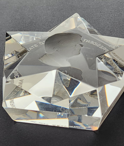 JIMMY Carter 1977  Inauguration paperweight, Star shaped