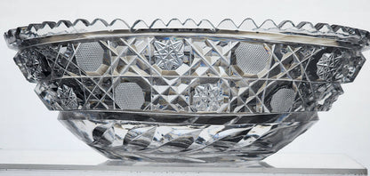 ABP cut glass oval bowl