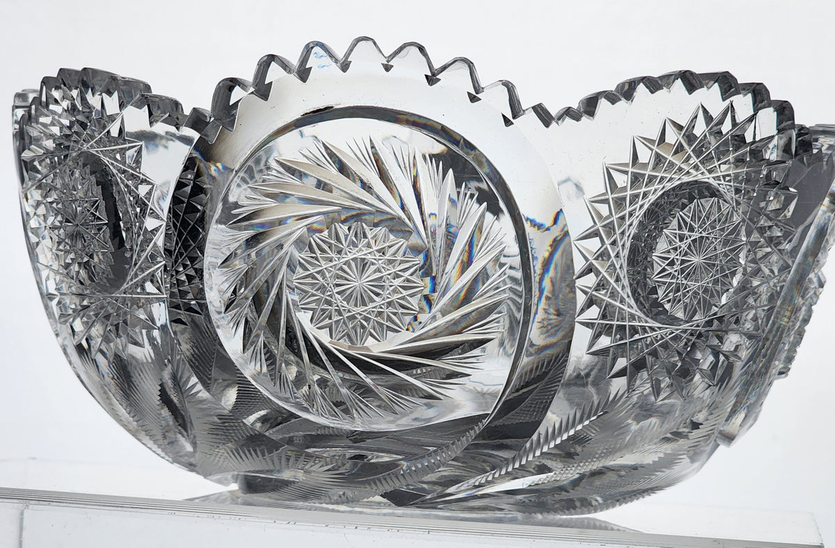 ABP cut glass bowl American E