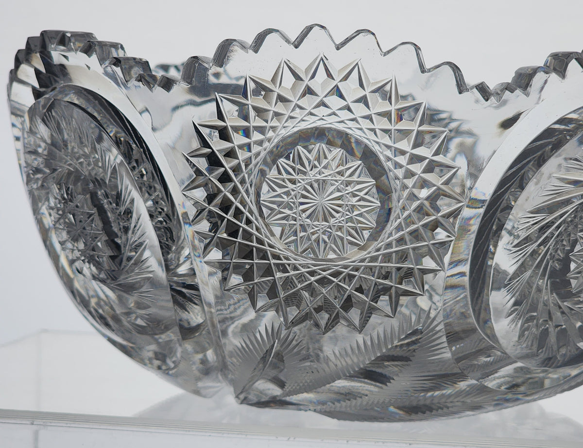 ABP cut glass bowl American E
