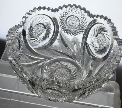 ABP cut glass bowl American E