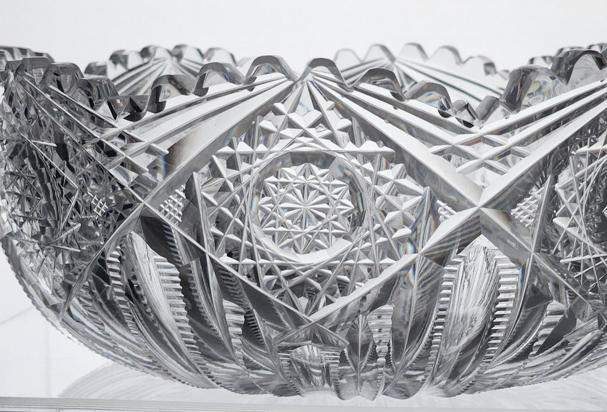 ABP cut glass bowl American 22425b