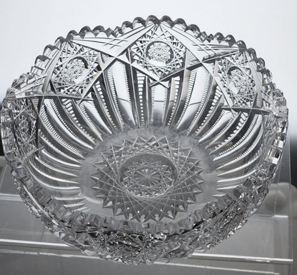 ABP cut glass bowl American 22425b