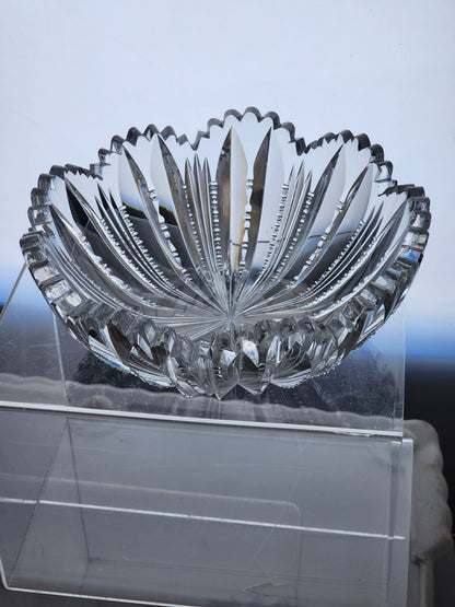 ABP cut glass signed Hawkes bowl American