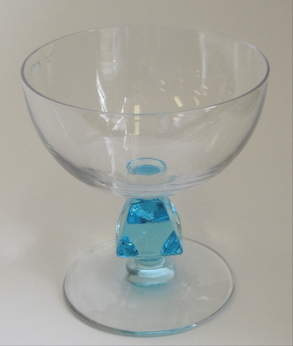 Bryce Aquarius dessert blue Crystal 2 piece's