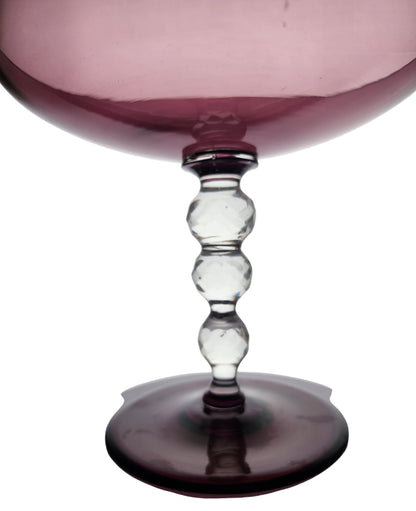 Amethyst vintage glass compote