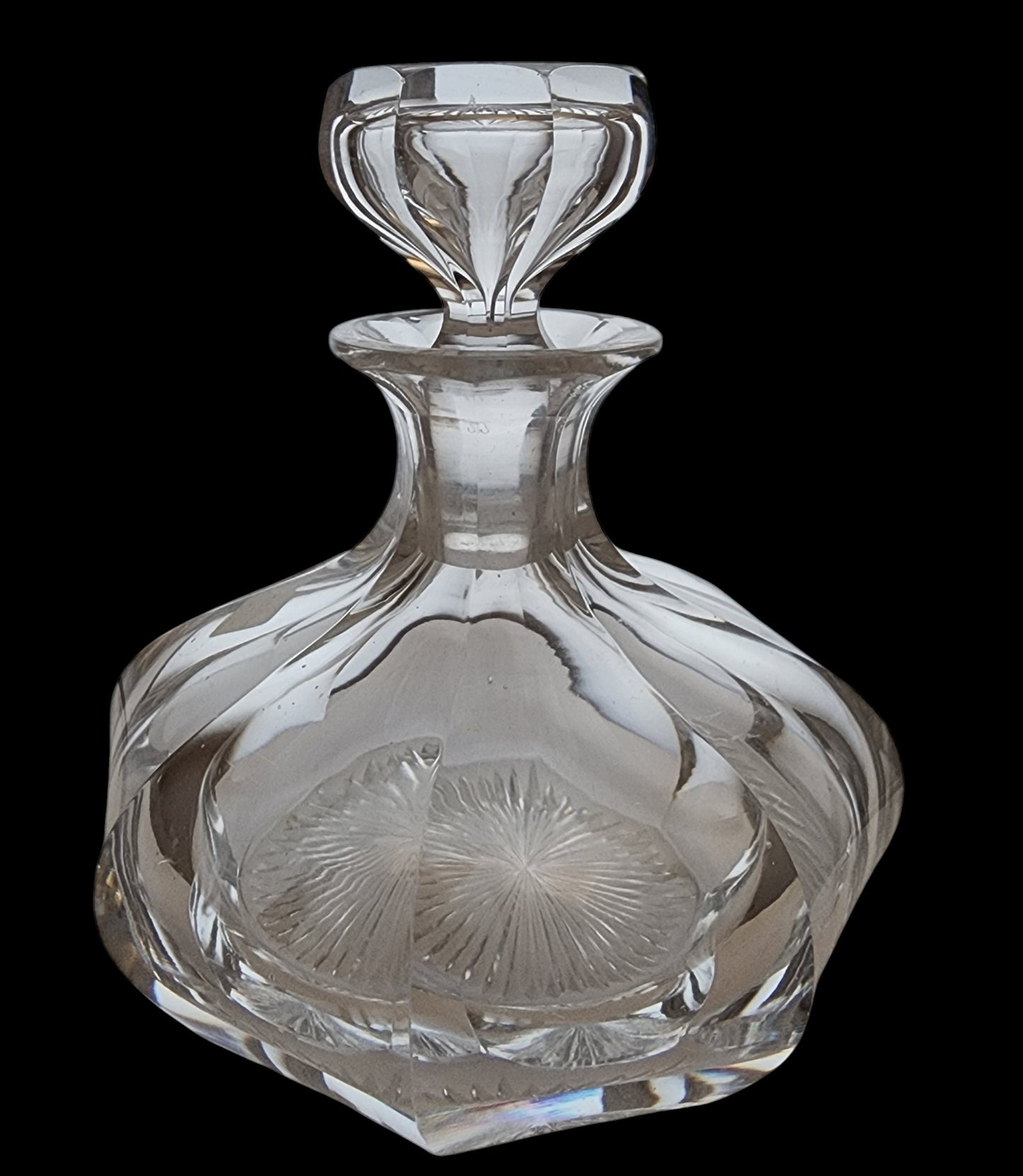 Glass perfume bottle fluted Hawkes?