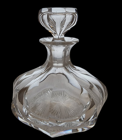 Glass perfume bottle fluted Hawkes?