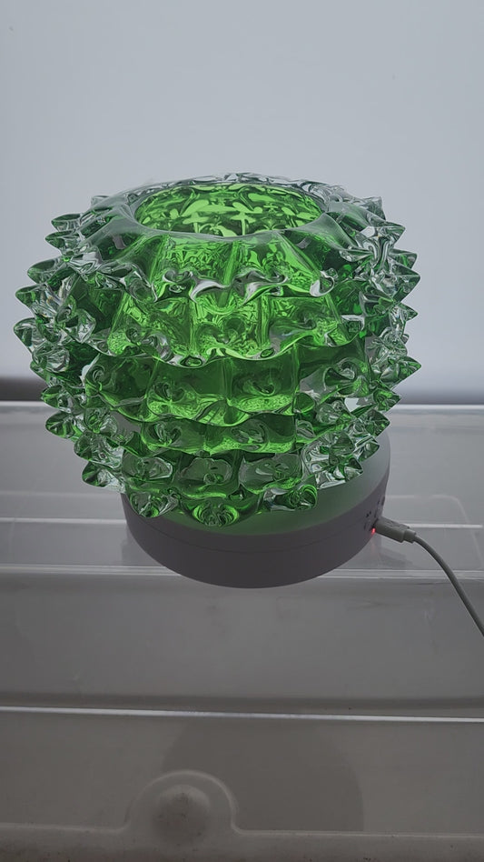 Green rose bowl Or Chritmas candle holder.